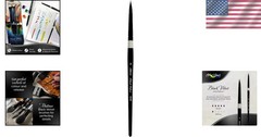 Short Handle Black Velvet Round Brush, Size 8 – Control & Precision for Artistry