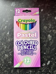 Crayola Pastel Colouring Pencils 12 Pack Delicate Assorted Shades **NEW**