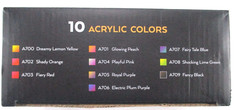 Iridescent Acrylic Paint, Set of 10 Chameleon Colors, 2 oz/60ml Bottles