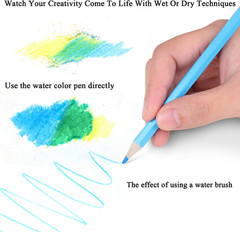 36-Color Watercolor Pencils, Water Color Pencils Set, Artist Drawing Pencils, Co