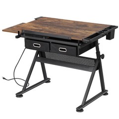 Stable Support Drafting Table Art Desk With Triangle Legs And Pencil Ledge