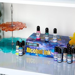 Alcohol Ink Set – 60 Bottles Concentrated Alcohol-Based for Epoxy Resin…