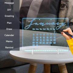 8-in-1 LED Drawing Board 13.7×10 Inch LED Note Board with Colors for Kids
