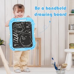 Height Adjustable Kids Art Easel Magnetic Double Sided Board w/ Accessories Blue