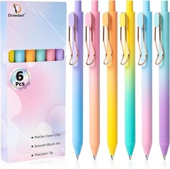 6 Pcs Gradient Color Gel Pens for Effortless Writing & Journaling