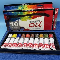 Daler-Rowney Graduate Oil Paint Set, 10-Tube Assorted Colors, 38ml – Oil Paint