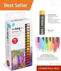60-Piece Vibrant Oil Pastels Set for Artists & Students