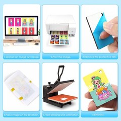 Sublimation Keychain Blanks Bulk – 120Pcs Sublimation Blanks Keychain with Bl…