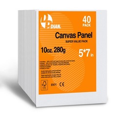 Bulk 40-Pack Canvas Boards 5×7 Inches for Acrylic, Oil, Watercolor Painting
