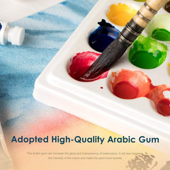 Watercolor Paint, 24 Vibrant Colors Highly Pigmented, 5Ml Each Tube, Perfect for
