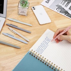 Stylish 6 Pcs Retractable Blue Ink Gel Pens – Perfect Gifts for All Occasions