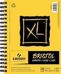 Bristol Paper Pad 7×10 Inches 25 Sheets 100lb Smooth Canson XL Series Wirebound