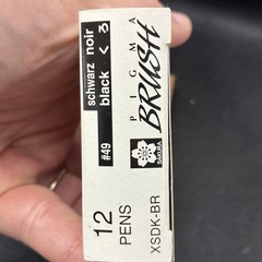Sakura Pigma Micron Brush Black Pen Dozen Black 3