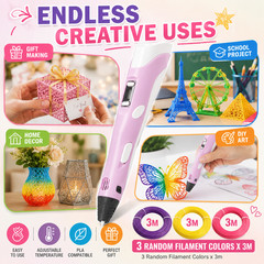 3D Printing Pen Kit LED Display Drawing Pen PLA Filament Kids Gift Starter Set