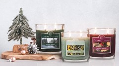 Colonial Candle Winter Woods Scented Jar Classic Small Oval Jar, Green