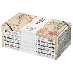 Kuretake Gansai Tambi 100 Color Set in Paulownia Box MC20/100WD4 Japan