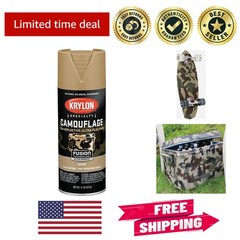 Krylon Camouflage Spray Paint – Ultra Flat Matte, 11 oz, Perfect for Outdoors