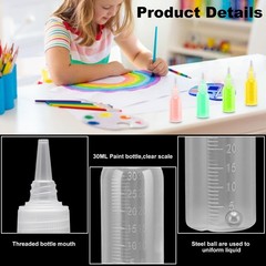 Paint Bottle,10 Pack Airbrush Paint Bottles Jars Plastic containers 1oz/30ml …