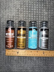 Very Cool FolkArt Acrylic Paint Metallic & Enamel Mix 2oz Bottles New Unopened