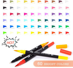 Nicecho Art Markers Dual Brush Pens for Coloring, 60 Artist Colored Marker Set,