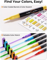 Markers for Adult Coloring Books No Bleeding, 60 Colors Coloring Markers with…