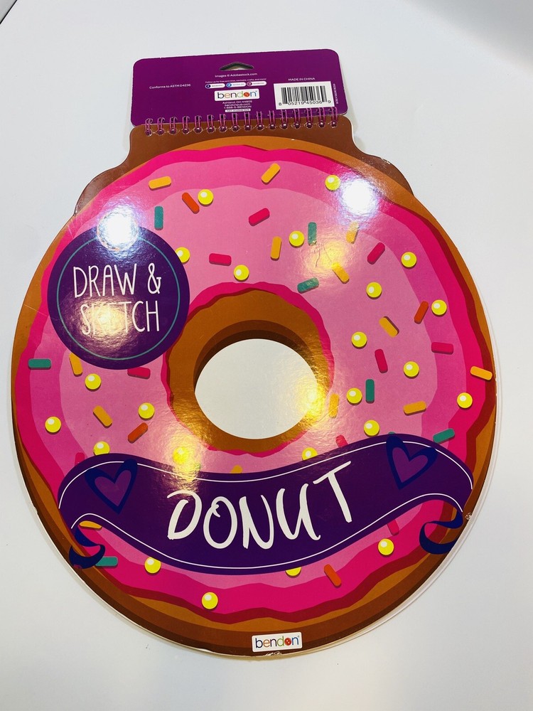Bendon Goant Drawing Pad Markers Stickers Pink Donut 40 Pages New