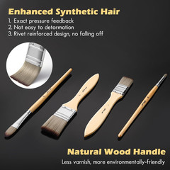Acrylic Paint Brush Set, Golden Maple 25 PCS Paint Brushes for Acrylic Painting