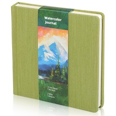 5.5 x 5.5 in Watercolor Sketchbook Journal Square Watercolor Notebook Cold Pr…