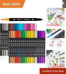 36-Color Non-Toxic Dual Tip Markers for Calligraphy and Hand Lettering