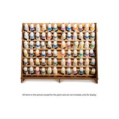 Plydolex Paint Rack Organizer with 72 Holes Suitable for Vallejo Paints – Wal…