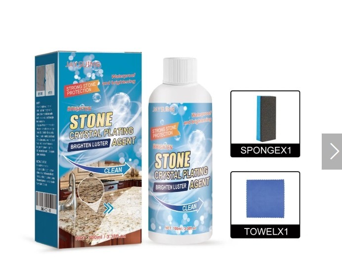 Stone Crystal Plating Kitchen Quartz Stone Tile Countertop Scratch Cleaning Stai