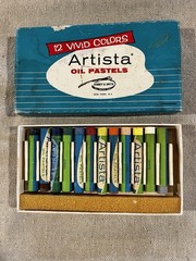 Vintage OIL PASTELS VINTAGE Art Supplies ARTISTA 12 Pack