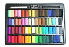 MUNGYO Soft Pastel 64 Color Set Square Chalk 64 Count (Pack of 1), Multicolor