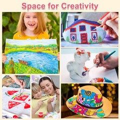 322PCS Washable Acrylic Paint for Kids Arts and Crafts, 23 Gouache Watercolor…