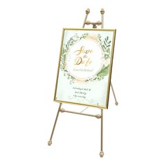 2PCS Easel Stands Floor Mount Golden Wedding Easel Stand For Wedding Party