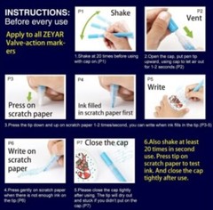 ZEYAR Premium Acrylic Paint Pen Water Based Extra Fine Point 18 Colors