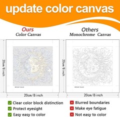 Framed Paint by Numbers Kit for Adults Beginners & Kids Ages 8-12, Sun and Mo…