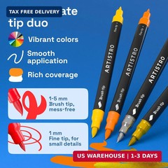 ARTISTRO 24 Acrylic Paint Markers – Paint Pens for Drawing – For Fabric, Rock, G