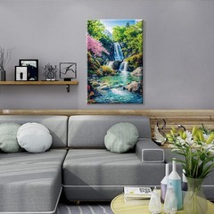 Paint by Numbers Kit for Adults with Frame, Landscape Paint by Number with Easel