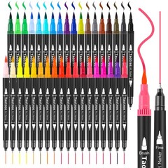 36 Colors Dual Tip Art Markers Pens for Adult Coloring Books, Artist Fine
