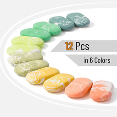 – Marble Pencil Erasers, 12 Pack, 1″ X 2″ | Soft Rubber Marble Pencil Erasers fo