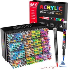 366 Colors Acrylic Paint Markers with Automatic Ink Control System, Quick Dry…