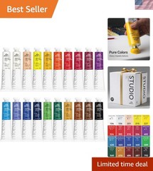 Studio Oil Paint Set – 20 Colors x 50ml / 1.69 Fl oz. – Professional Oil Base…