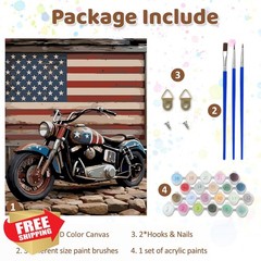 CEOVR Paint by Numbers Kit Adults American Flag FD028-red