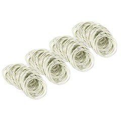3.2″ x 3/50″ 500 Pcs White Elastics Rubber Bands for Office File Folder