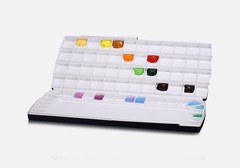 Mijello Watercolor Double Decker Palette, 72 Wells, 14.56″ x 7.08″ x 1.18″, 1…