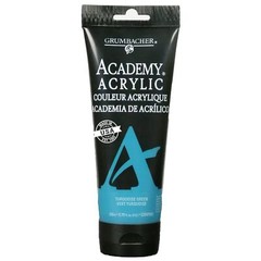 GRUMBACHER Academy Acrylic Paint, 200ml/6.8 oz Plastic Tube, Turquoise Green …