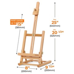 VISWIN 25″ H-Frame Tabletop Easel for Medium H frame Table Easel, Natural