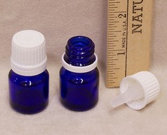 9 Cobalt Blue Glass Bottles Euro Drip Dropper Perfume Scent Oils Homeopathic
