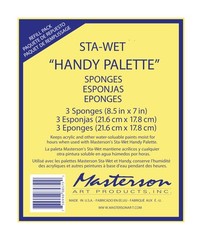 Masterson Sta-Wet Handy Palette Sponge Refill 3 Pack 8.5″ x 7″ x 0.1″, Yellow
